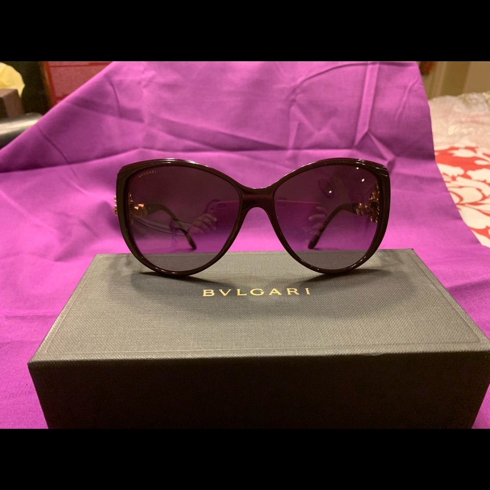 BVLGARI Sunglasses with Swarovski crystal filigree